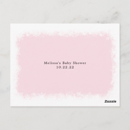 Wünsche für Baby, Winter Baby Dusche, jede Farbe Postkarte (Rückseite)