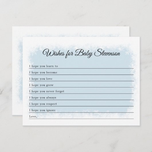 Wünsche für Baby, Winterfrost, veränderliche Farbe Postkarte (Vorne/Hinten)
