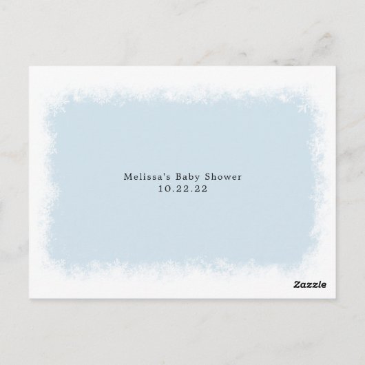 Wünsche für Baby, Winterfrost, veränderliche Farbe Postkarte (Rückseite)