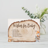 Wünsche für Baby Woodland Animal Baby Shooting Car Begleitkarte (Stehend Vorderseite)