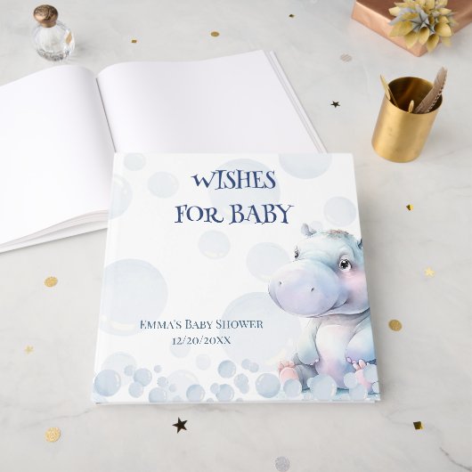 Wünsche für Babydusche Gästebuch (Vorderseite Offen)