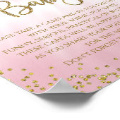 Wünsche für Babydusche Poster (Ecke)