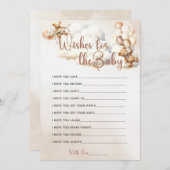 WÜNSCHE FÜR DAS Baby Duwer Game Niedlich Bären Bal Einladung (Vorne/Hinten)