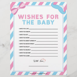 Wünsche für das Baby [Genitalüberraschung] Briefbogen