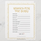 Wünsche für das Baby [goldene Glitzern] Briefbogen (Vorne/Hinten)