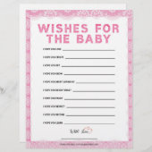 Wünsche für das Baby [Luxuslackierung [rosa] Briefbogen (Vorne/Hinten)