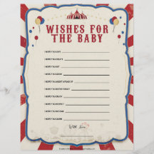 Wünsche für das Baby [Thema Circus]