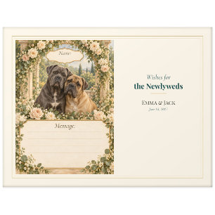 Wünsche für das Cane Corso Hochzeitsgästebuch Postkarte