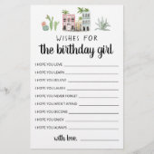 Wünsche für das Geburtstagskind (Vorderseite)