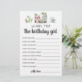Wünsche für das Geburtstagskind (Stehend Vorderseite)