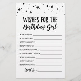 Wünsche für das Geburtstagsmädchen Geburtstagspart