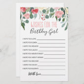 Wünsche für das Geburtstagsmädchen Geburtstagspart (Vorne/Hinten)