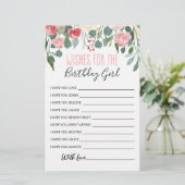 Wünsche für das Geburtstagsmädchen Geburtstagspart (Stehend Vorderseite)