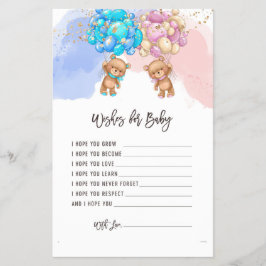 Wünsche für das Spiel des Geschlechts Flyer