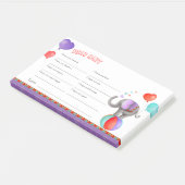 Wünsche für den Babyduschzirkus post it notes Post-it Klebezettel (angewinkelt)