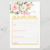 Wünsche für den Bald zu Mrs. - Pink Floral & Gold (Vorderseite)