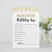 Wünsche für den Geburtstagsjungen Birthday Party (Stehend Vorderseite)