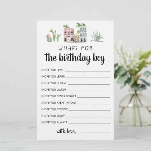 Wünsche für den Geburtstagskind (Stehend Vorderseite)