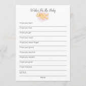 Wünsche für die Baby Girl Teddy Bärenkarte Programm (Vorderseite)