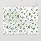 Wünsche für die Baby Greenery Baby Shower Karte (Hinten)