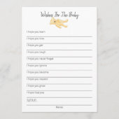 Wünsche für die Baby Teddy Bärenkarte Programm (Vorderseite)