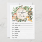 Wünsche für die Baby Woodland Forest Duschkarte Einladung (Vorderseite)