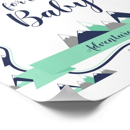 Wünsche für die Babysignatur-Gebirge - thematische Poster (Ecke)