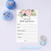 Wünsche für die Braut- und die Bodenkarte Flyer (Einzeln)