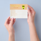 Wünsche für ein Baby, Biene, Baby Duschkarte Flyer (Gruppe)