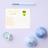 Wünsche für ein Baby, Biene, Baby Duschkarte Flyer (Einzeln)