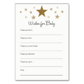 Wünsche für eine Babykarte Tischnummer (Vorderseite)