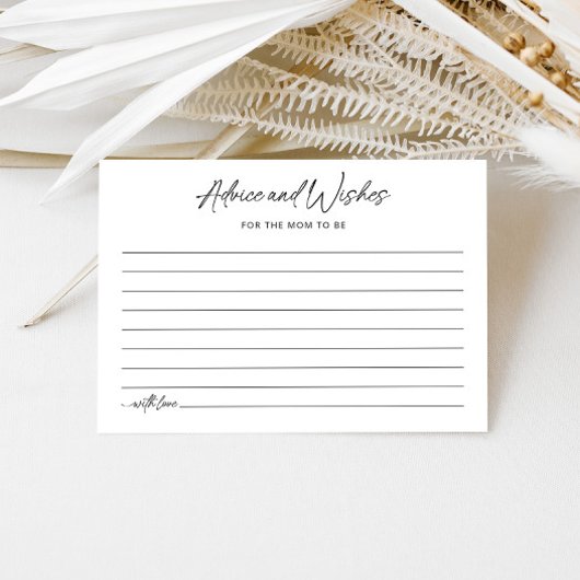 Wünsche für eine Minimalistische Babyduschkarte Begleitkarte