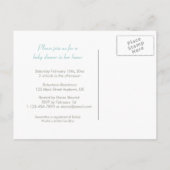 Wünsche für eine Postkarte mit Baby Showcard (Rückseite)