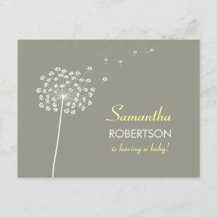 Wünsche für eine Postkarte mit Baby Showcard