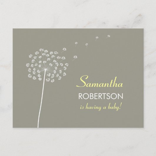 Wünsche für eine Postkarte mit Baby Showcard (Vorderseite)