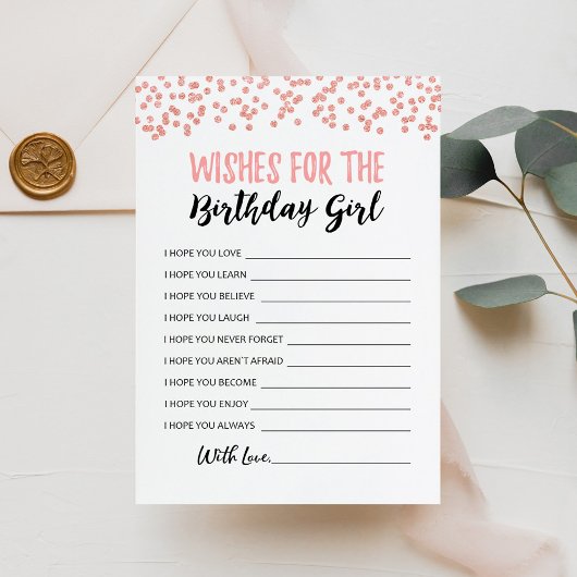 Wünsche für Geburtstagsmädchen Geburtstagsparty Ca Einladung