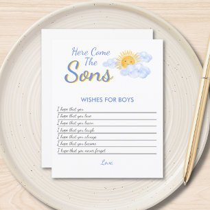 Wünsche für Jungen Baby Shower Spiel