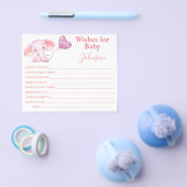 Wünsche für Kinder | Baby Elephant | Babyduschkart Flyer (Einzeln)