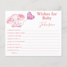 Wünsche für Kinder | Baby Elephant | Babyduschkart