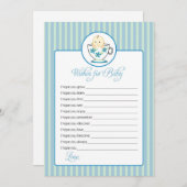 Wünsche für Kinderkarte - Baby Boy in Tee Cup Hinweiskarte (Vorne/Hinten)