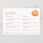 Wünsche für kleine Kürbisbrunnendusche Hinweiskarte (Rückseite)