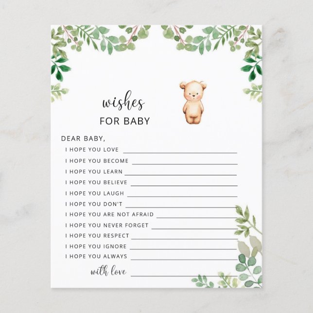 Wünsche für Kleinkinder (Vorderseite)