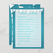 Wünsche für Liebe mit Babydusche Hinweiskarte (Vorne/Hinten)