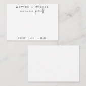 Wünsche für neue Eltern Schwarz/Weiß-Ratenkarte Hinweiskarte (Vorne/Hinten)