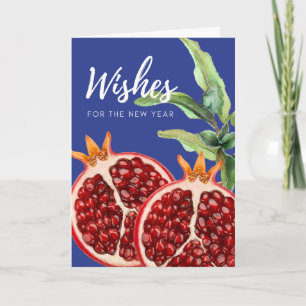 Wünsche für Rosch ha-Schana Granatapfel Feiertagskarte