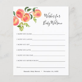 Wünsche für unsere Sweet Little Peach Baby Card
