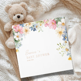 Wünsche fürs Baby! Wildblume, Babyparty Gästebuch