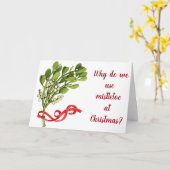 WÜNSCHE, ICH KÖNNTE MISTLETOE DAS GANZE JAHR WEIHN KARTE (Gelbe Blume)