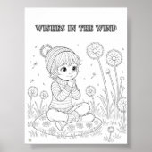 Wünsche im Wind Matte Poster zum Färben (Vorne)