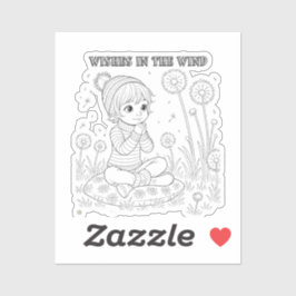 Wünsche in der Wind Matte Aufkleber zu Farbe